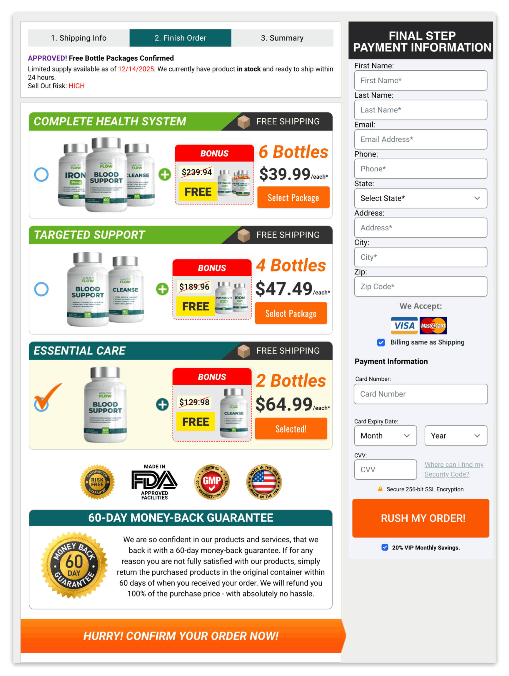 Healthy Flow Blood Support buy page